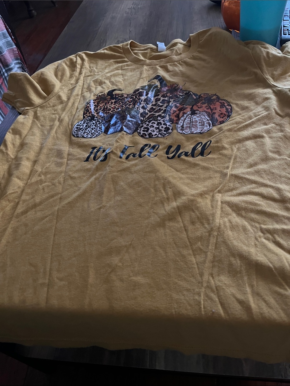 Women's Mustard Yellow 'It's Fall Y'all' Graphic Tee
